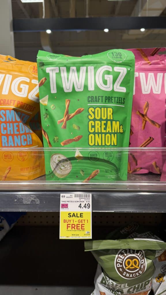 Twigz Craft Pretzels Kroger shelf image