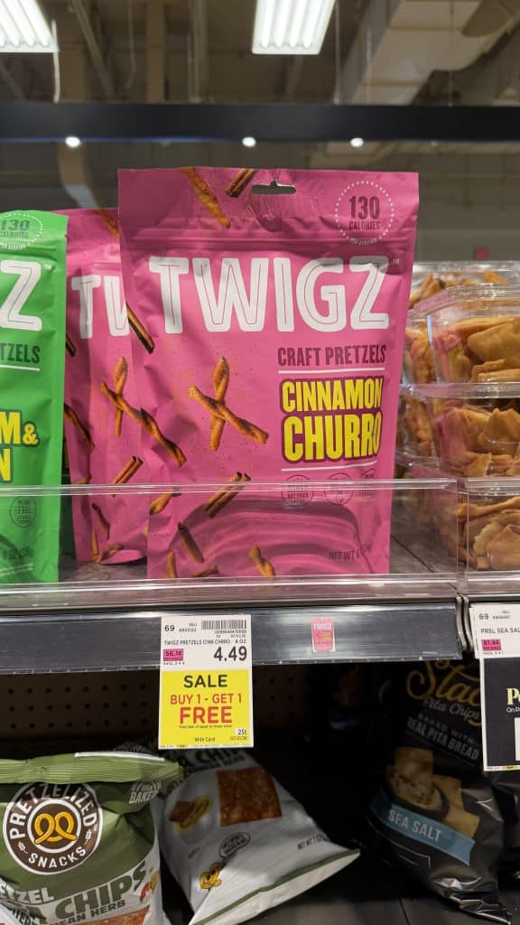 Twigz Craft Pretzels Kroger shelf image