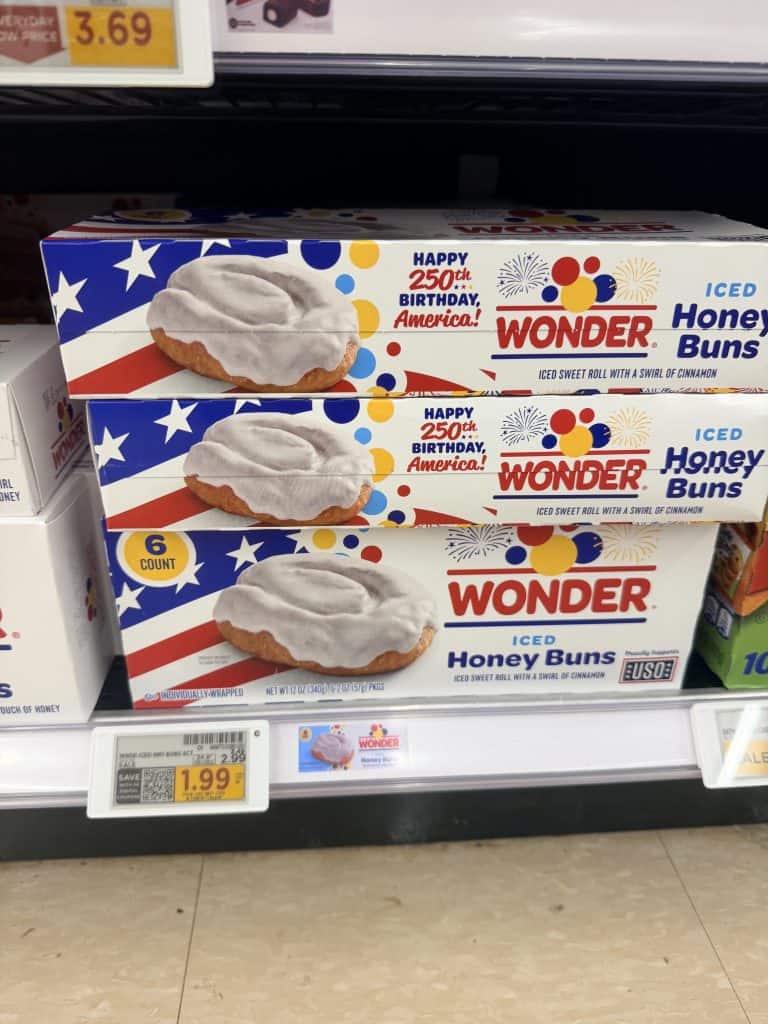 Wonder Honey Buns Kroger Shelf Image