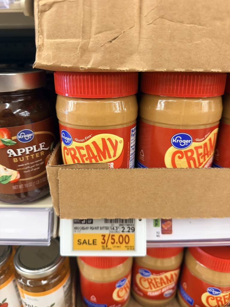 Kroger Peanut butter shelf image
