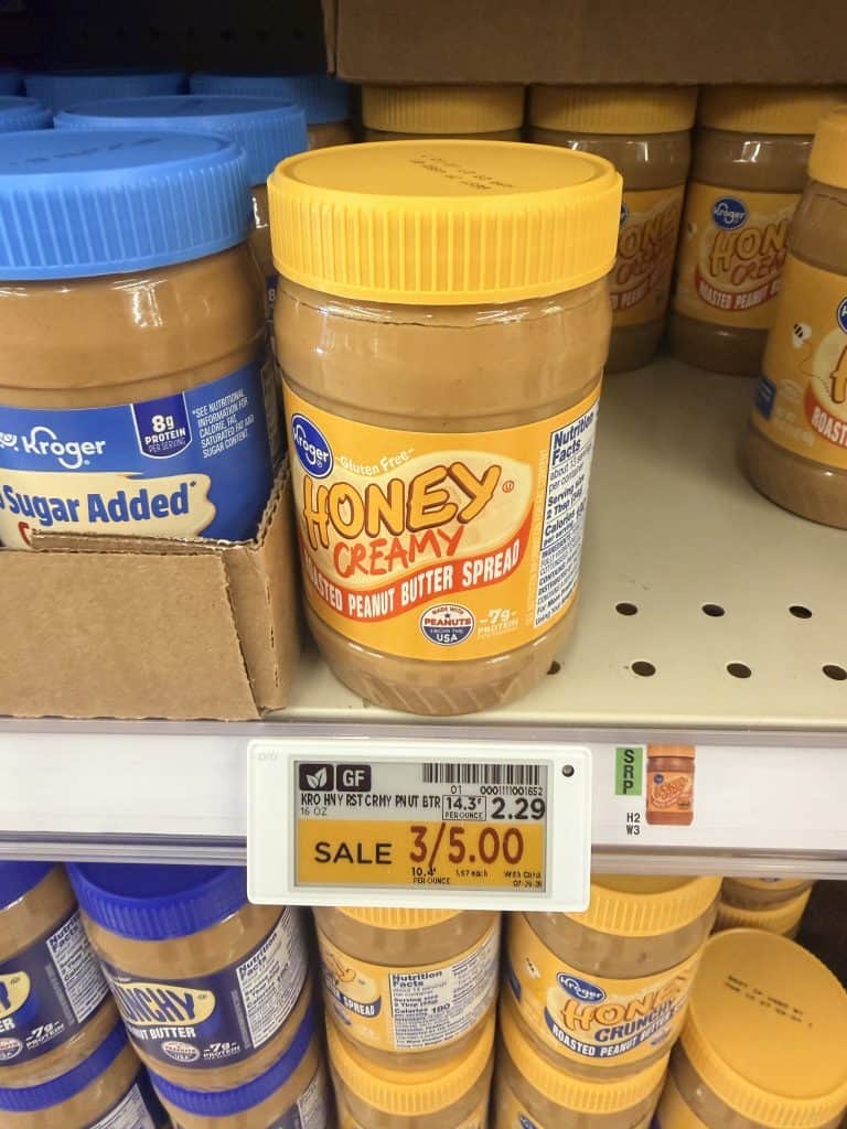 Kroger Peanut butter shelf image