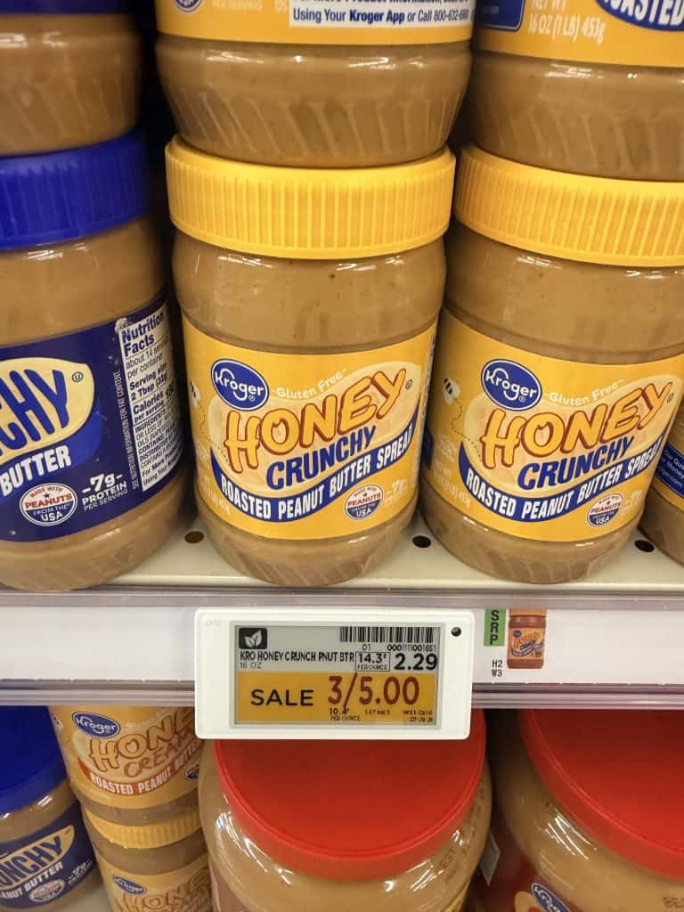 Kroger Peanut butter shelf image