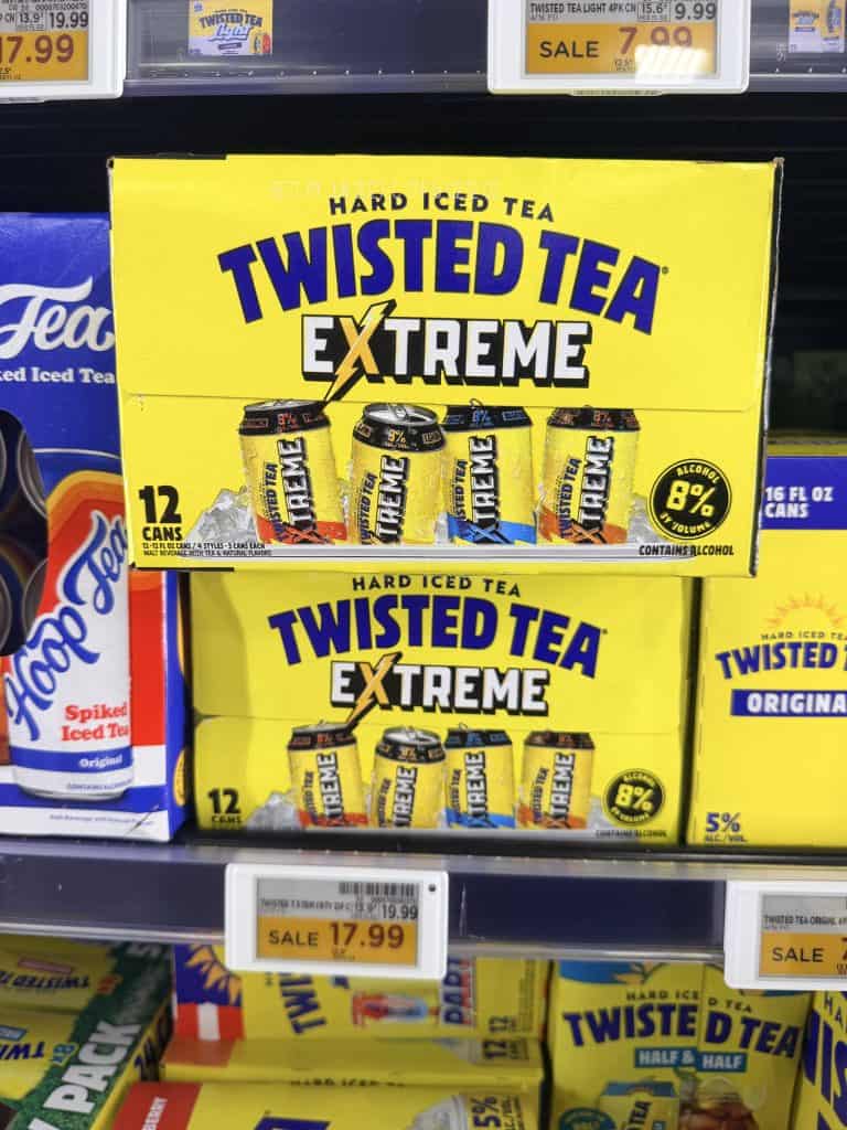 Twisted Tea Kroger Shelf Image