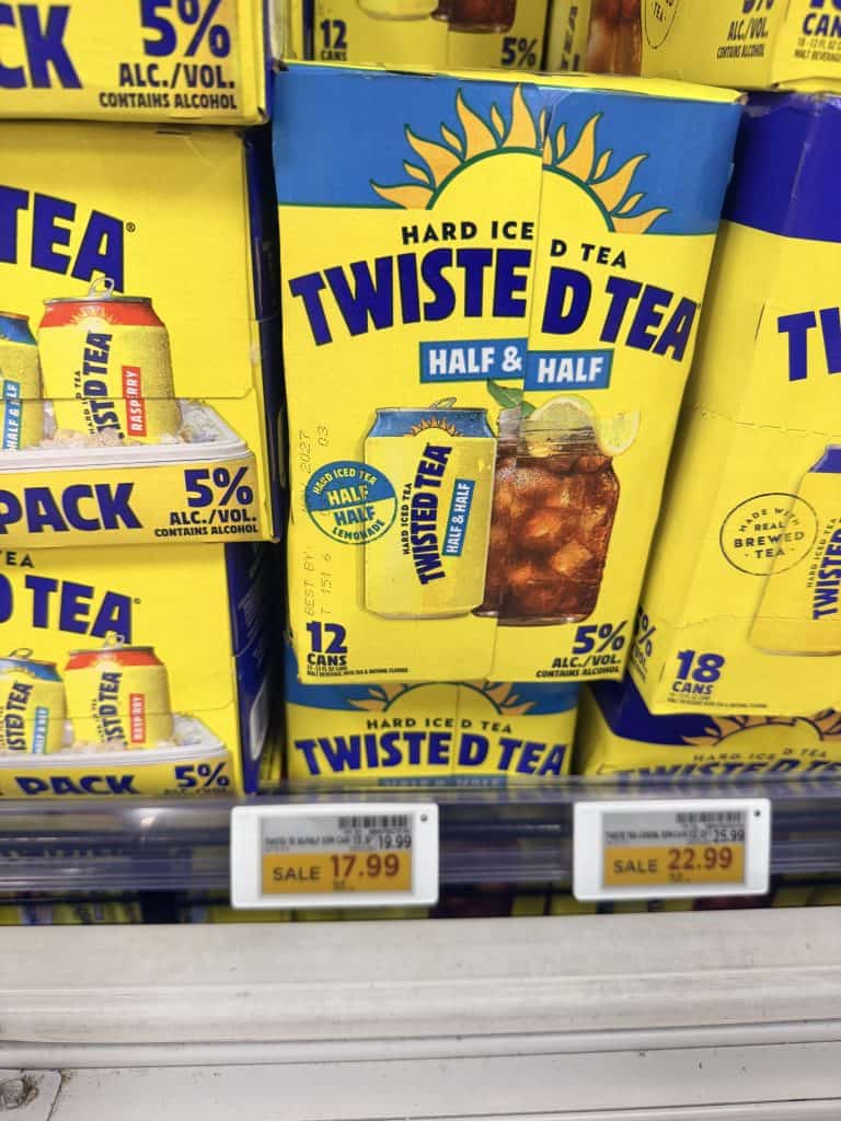 Twisted Tea Kroger Shelf Image