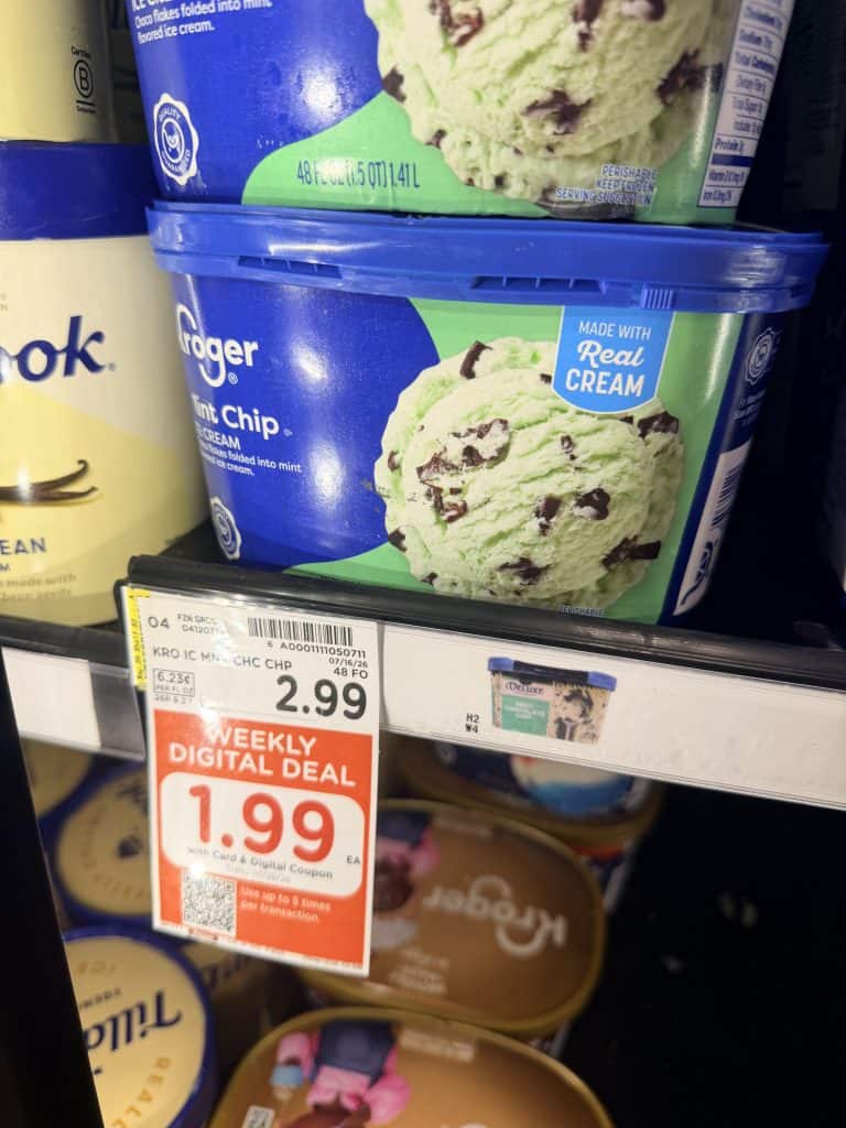 Kroger and Private Selection Ice Cream Kroger Shelf Image