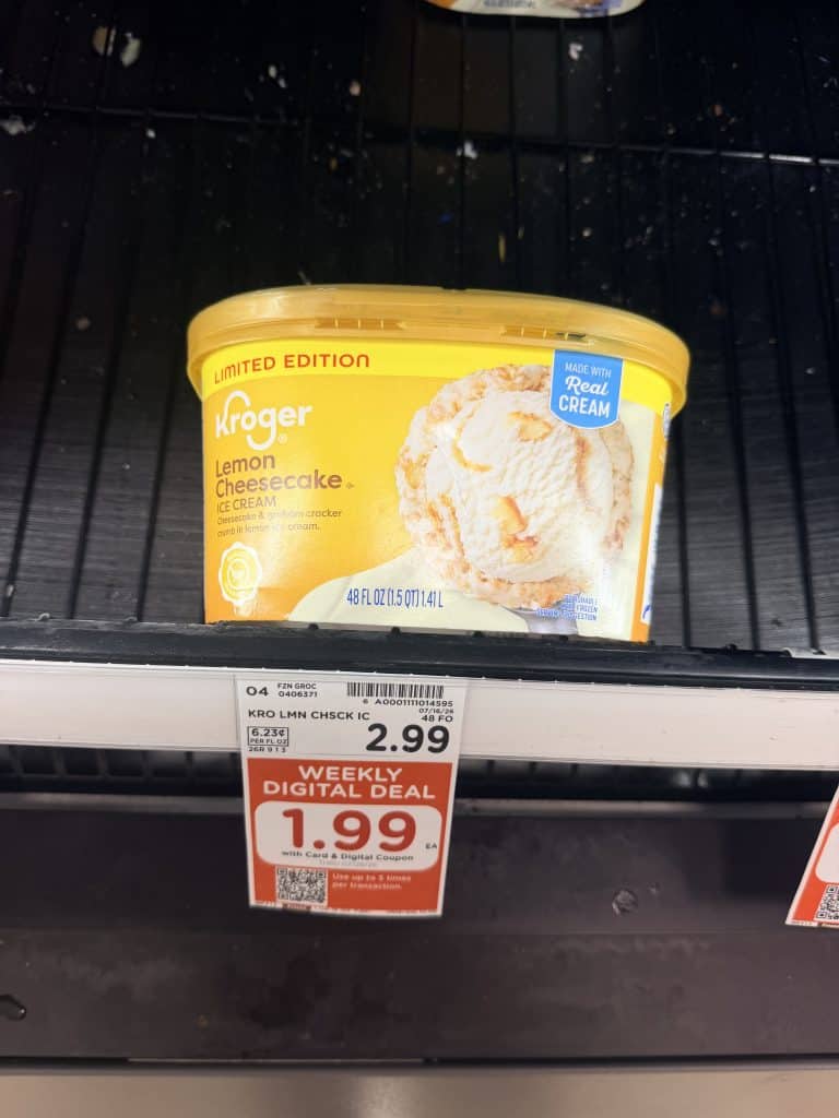 Kroger and Private Selection Ice Cream Kroger Shelf Image