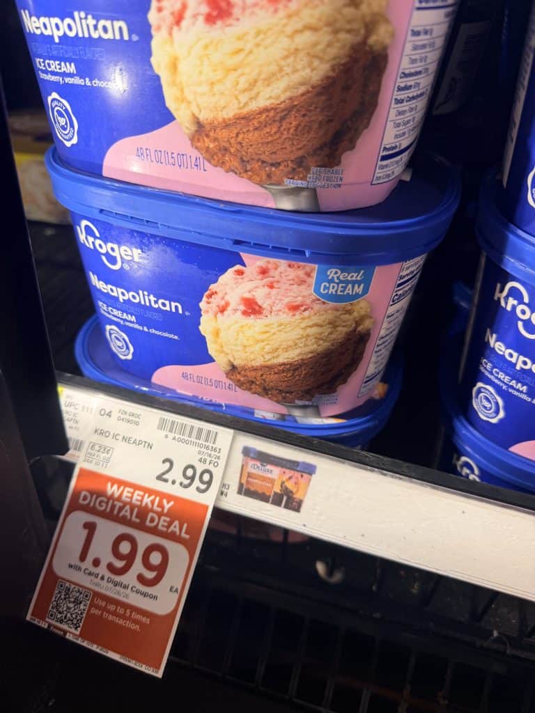 Kroger and Private Selection Ice Cream Kroger Shelf Image