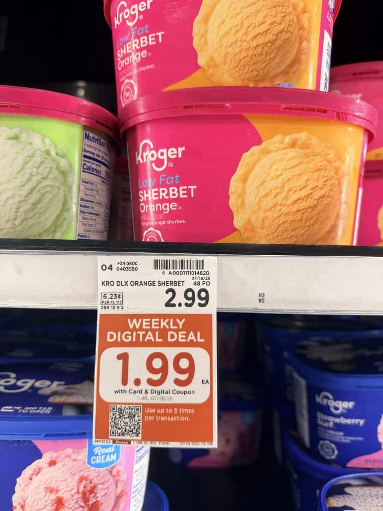Kroger and Private Selection Ice Cream Kroger Shelf Image
