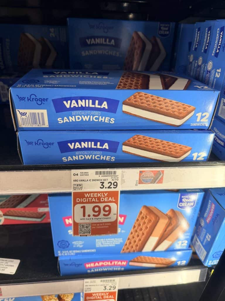 Kroger and Private Selection Ice Cream Kroger Shelf Image