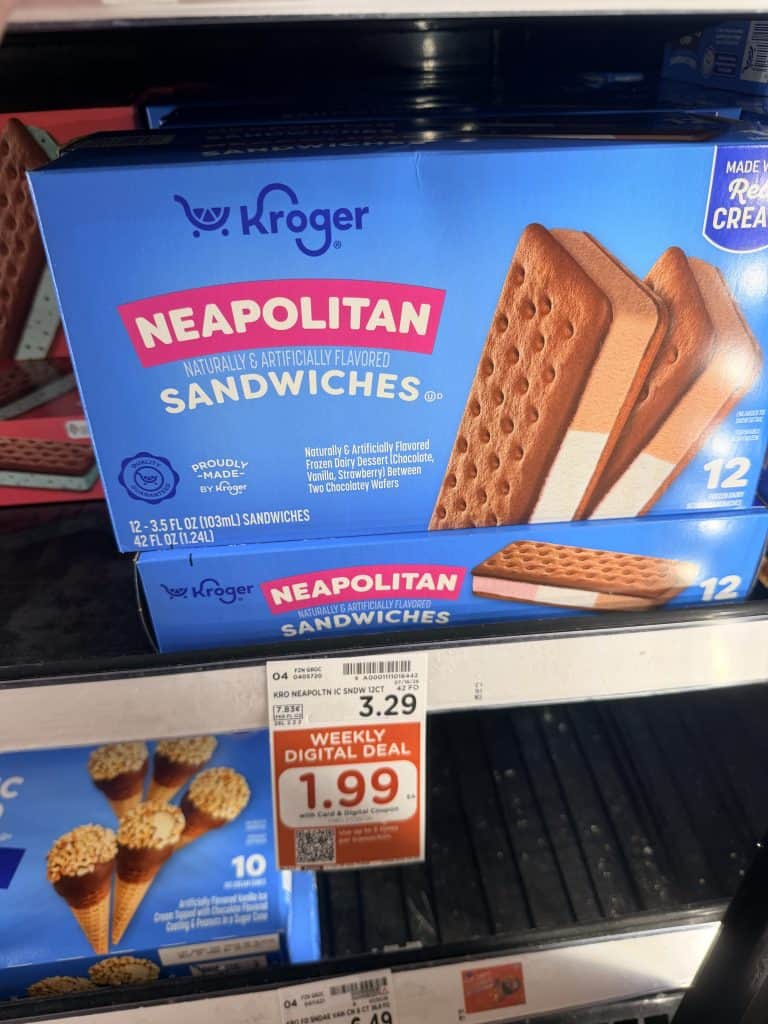 Kroger and Private Selection Ice Cream Kroger Shelf Image