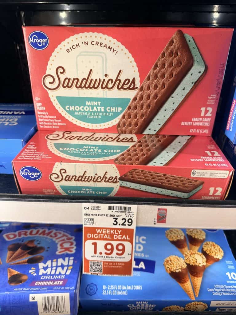 Kroger and Private Selection Ice Cream Kroger Shelf Image