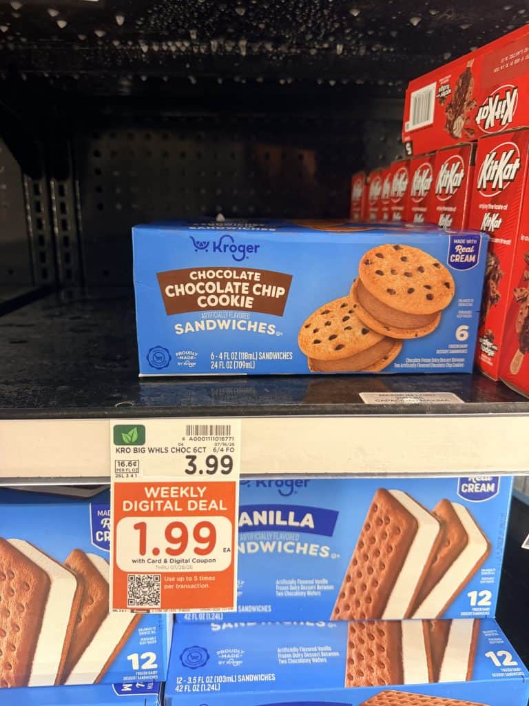Kroger and Private Selection Ice Cream Kroger Shelf Image