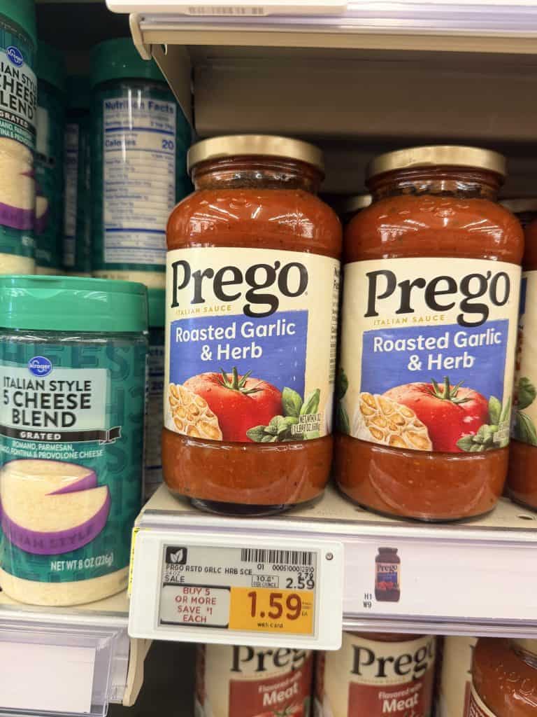 Prego Pasta Sauces Kroger shelf image