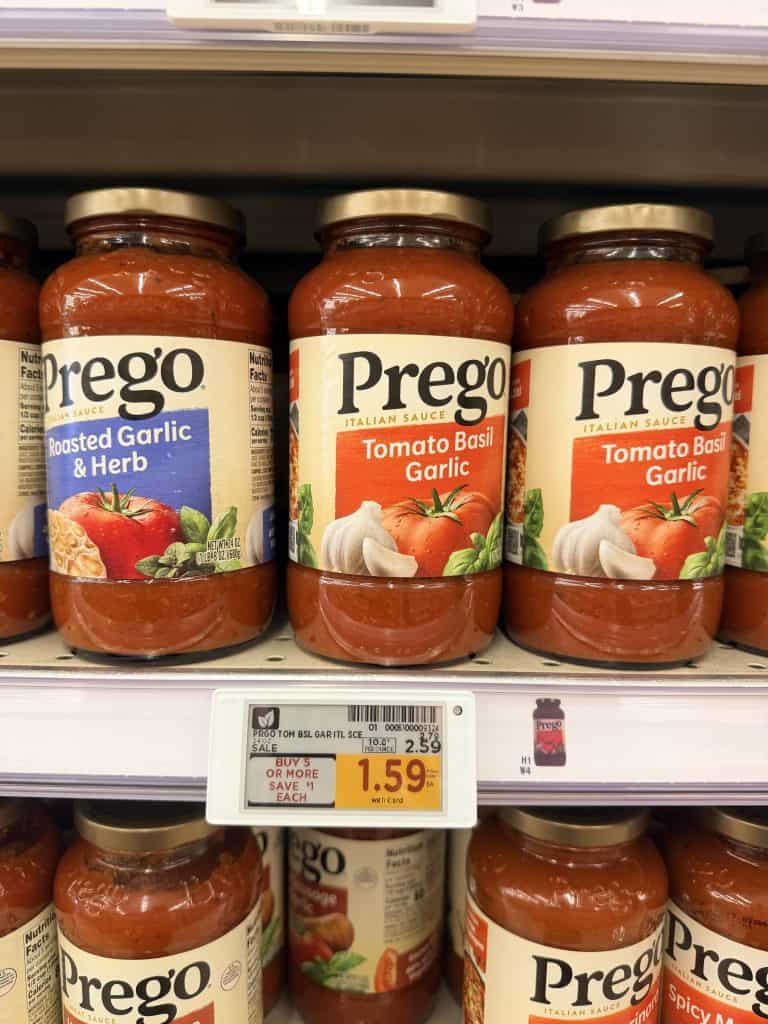 Prego Pasta Sauces Kroger shelf image