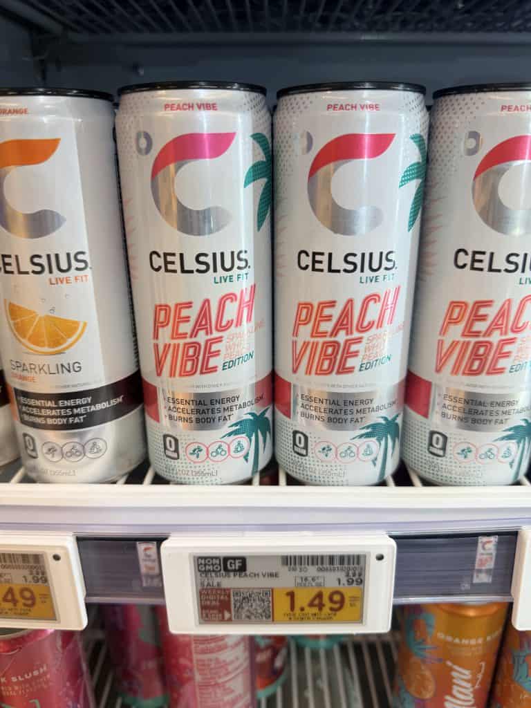 Celsius Energy Drinks Kroger shelf image