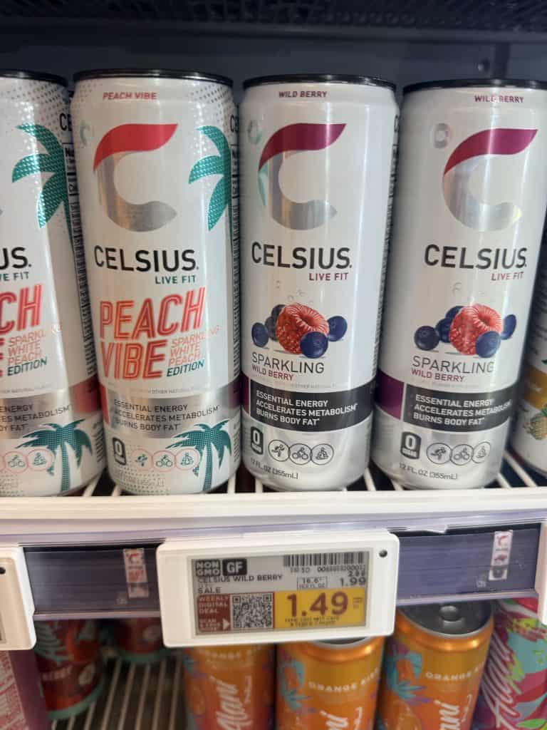 Celsius Energy Drinks Kroger shelf image