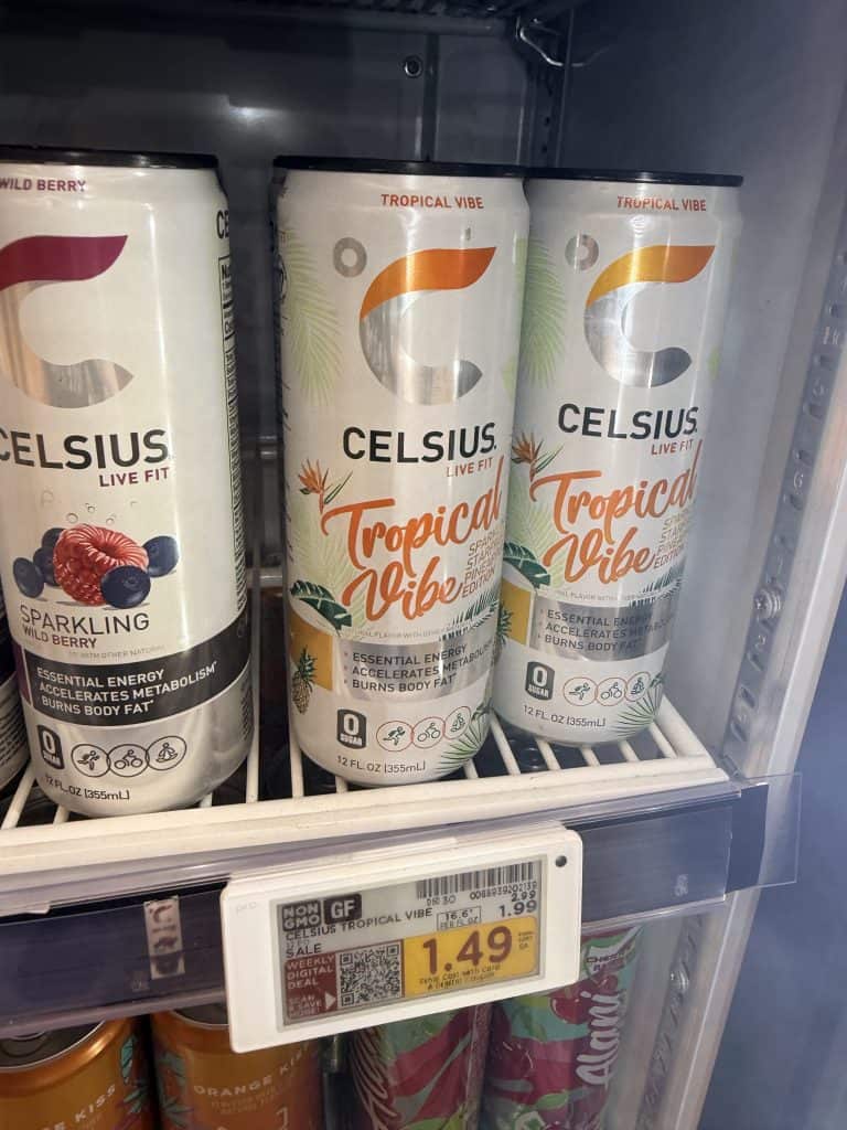 Celsius Energy Drinks Kroger shelf image