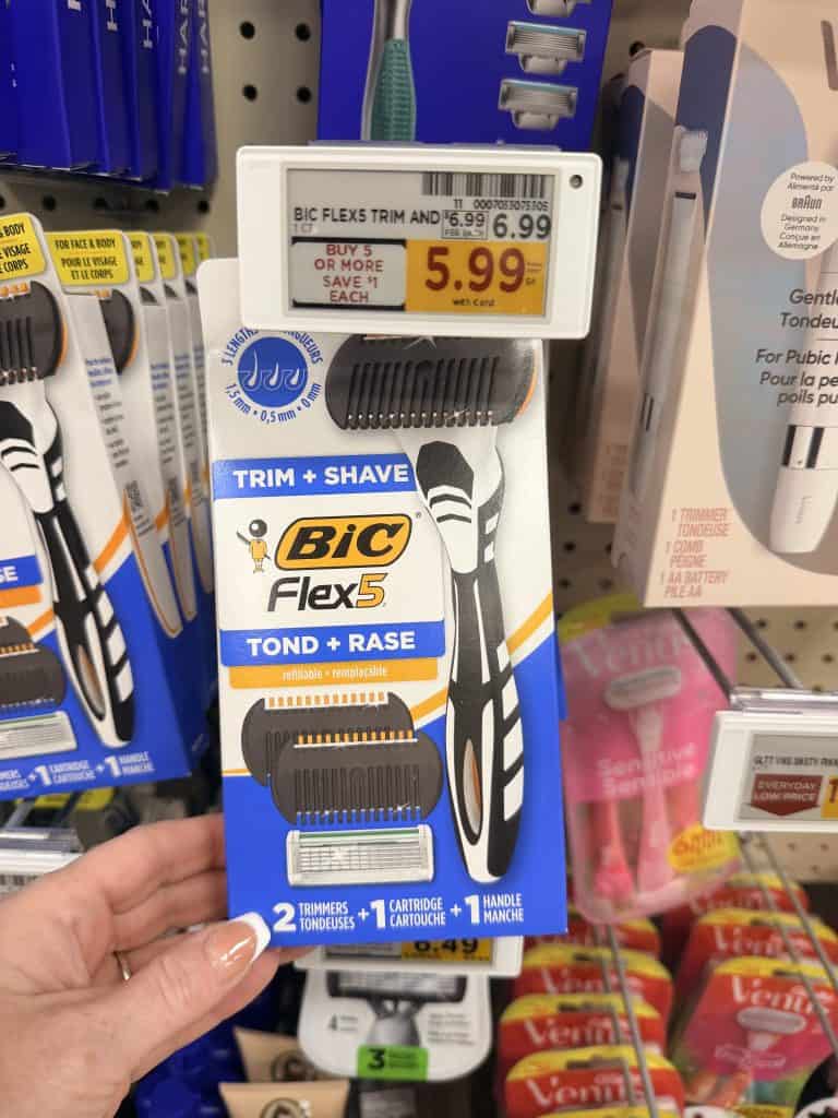Bic Disposable Razor Kroger Shelf Image