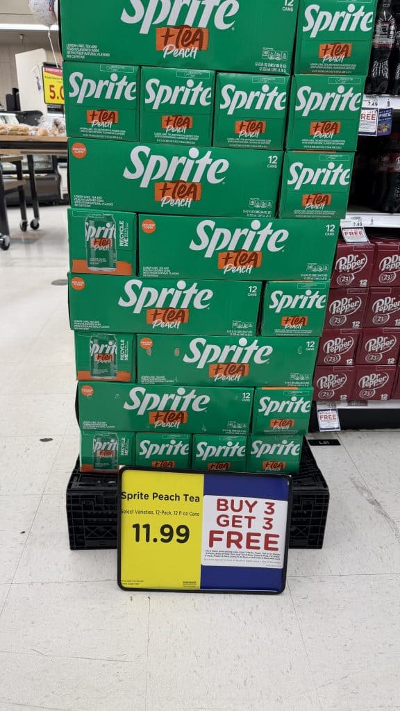 Sprite + Tea Kroger Shelf Image