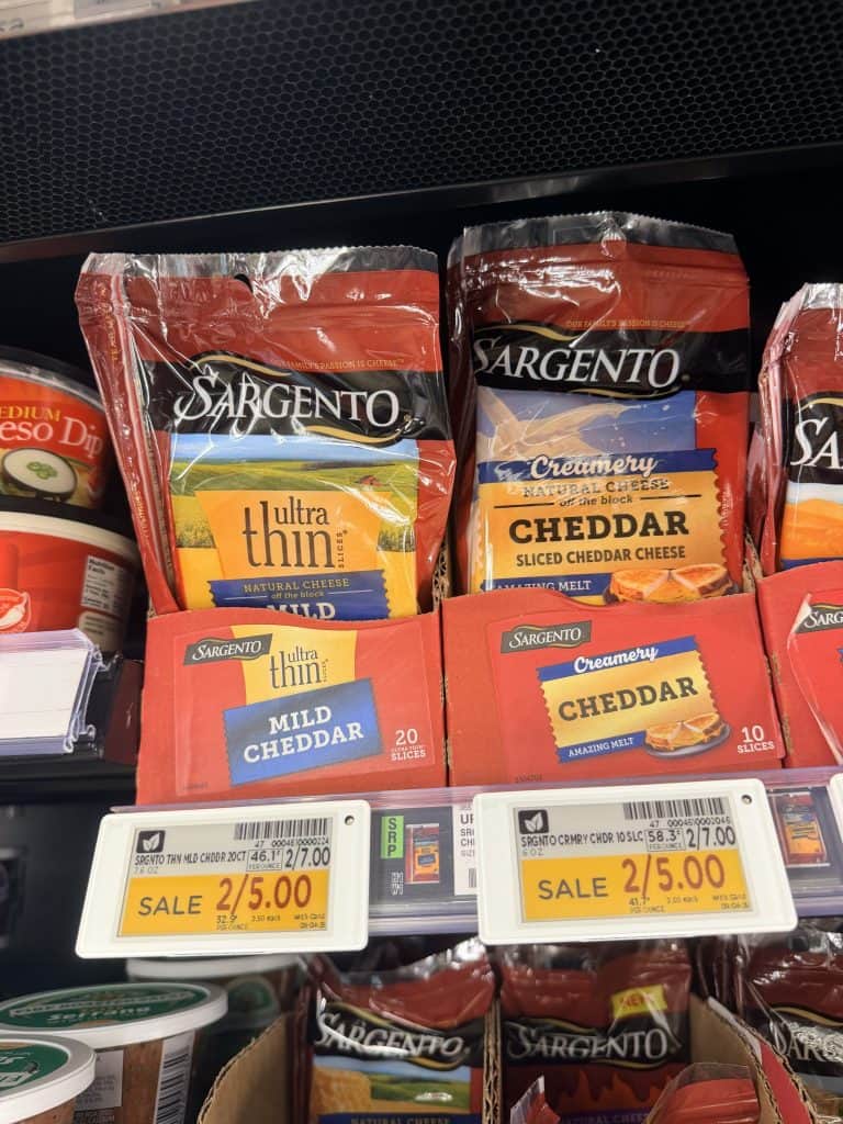 Sargento Sliced Cheese Kroger shelf image