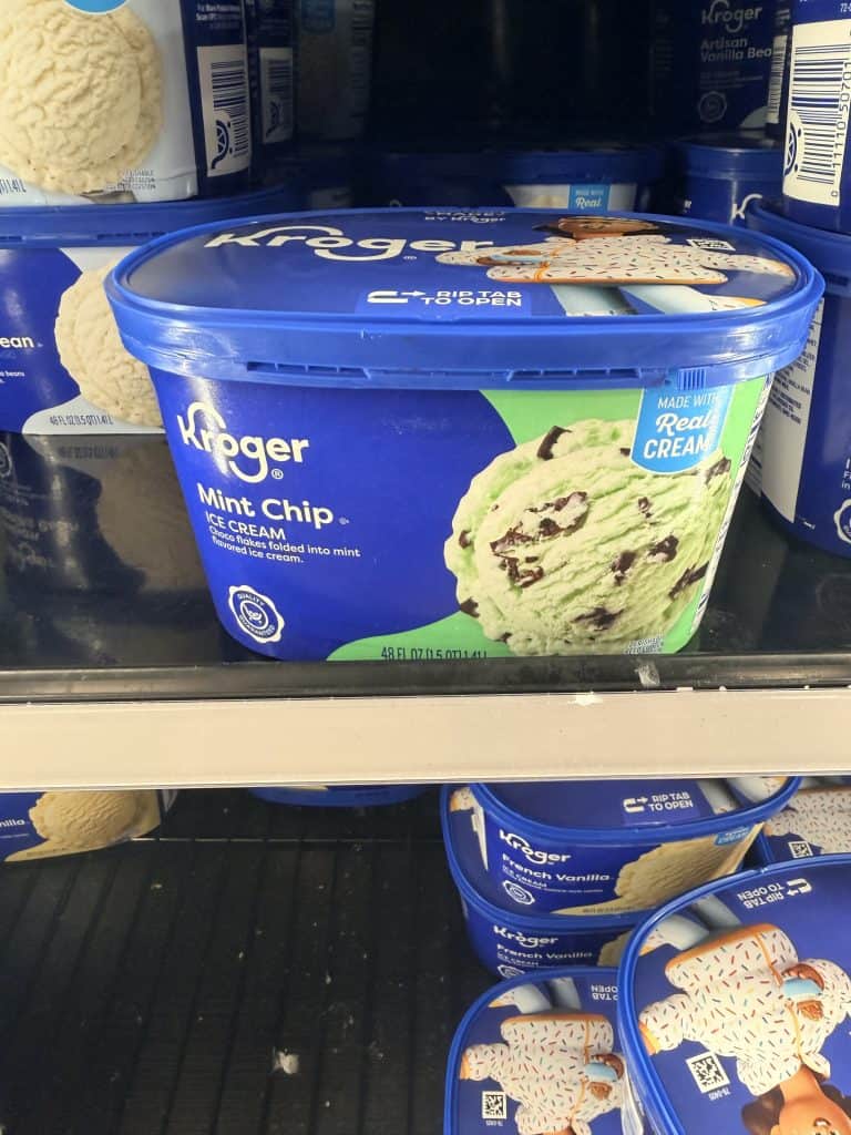 Kroger ice cream shelf image