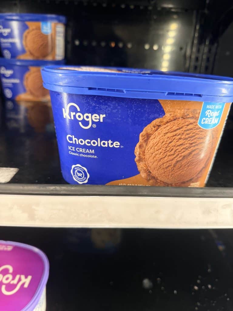 Kroger ice cream shelf image