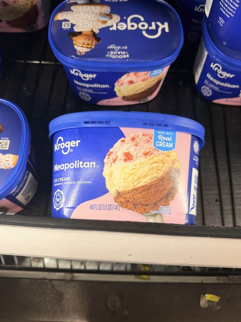 Kroger ice cream shelf image
