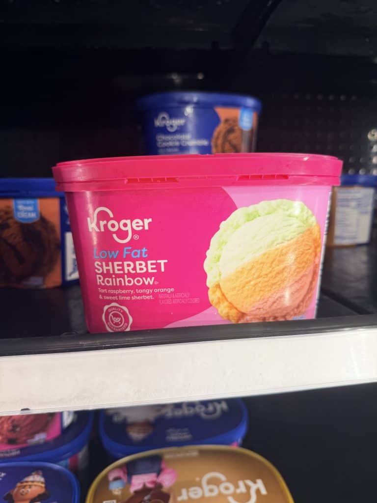 Kroger ice cream shelf image