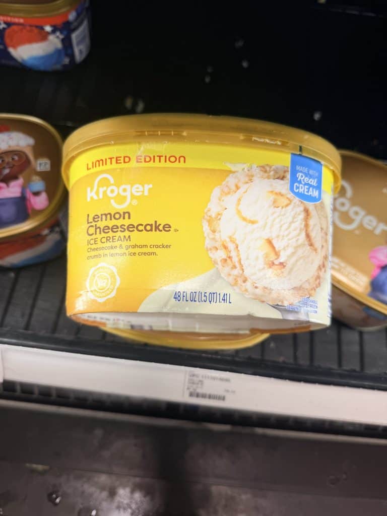 Kroger ice cream shelf image