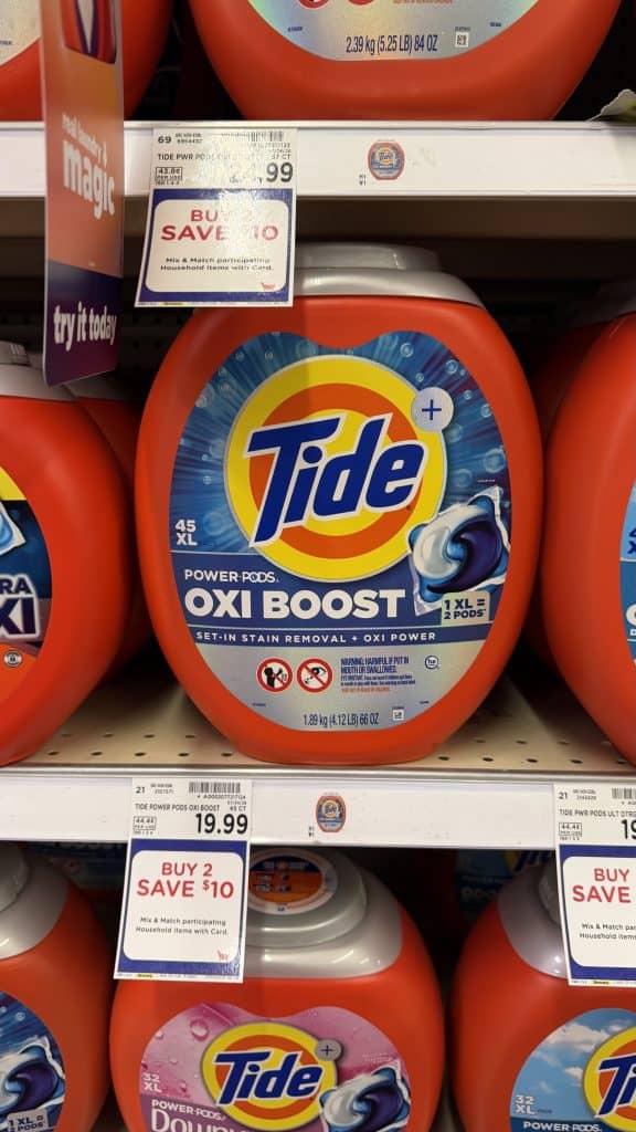 Tide Laundry Detergent Kroger shelf image