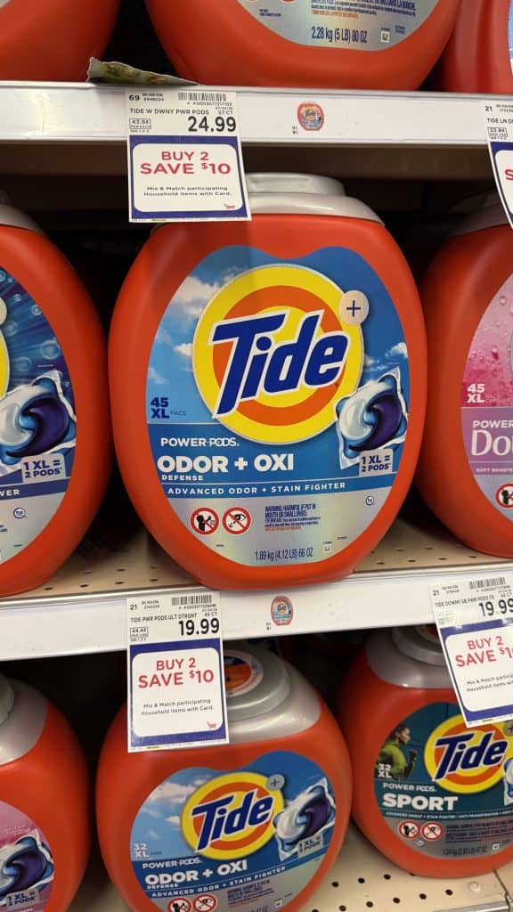 Tide Laundry Detergent Kroger shelf image