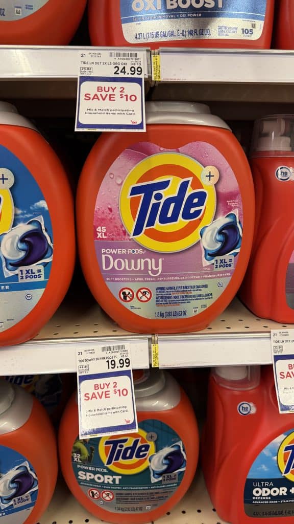 Tide Laundry Detergent Kroger shelf image