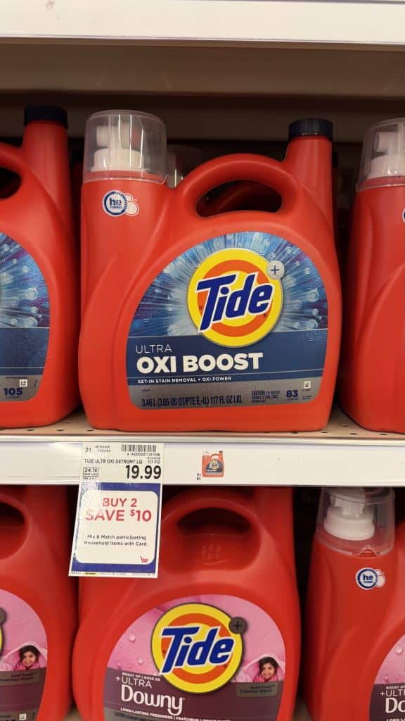 Tide Laundry Detergent Kroger shelf image