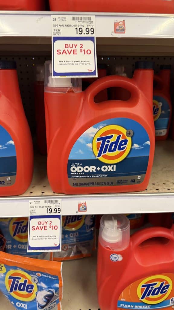 Tide Laundry Detergent Kroger shelf image