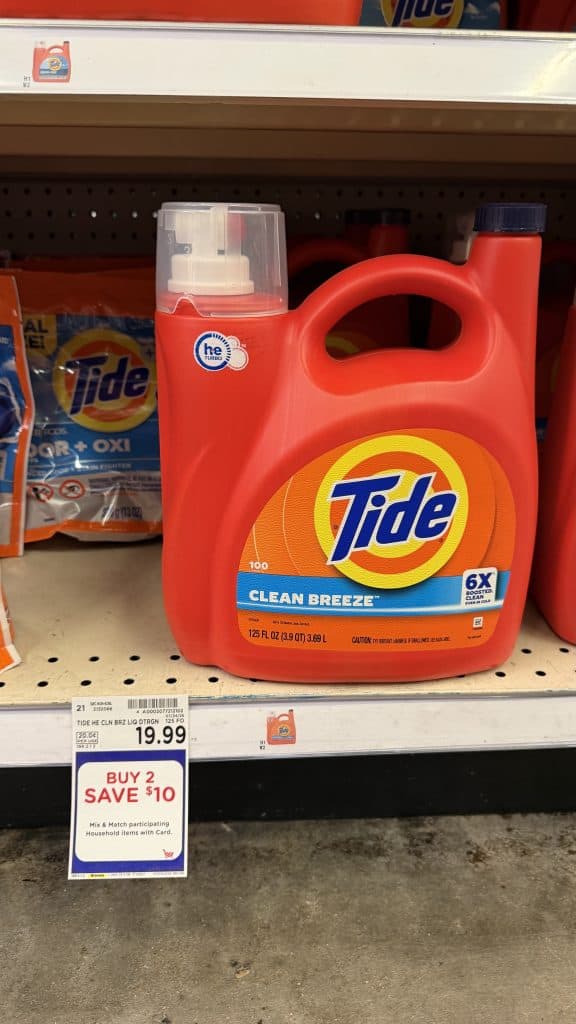 Tide Laundry Detergent Kroger shelf image