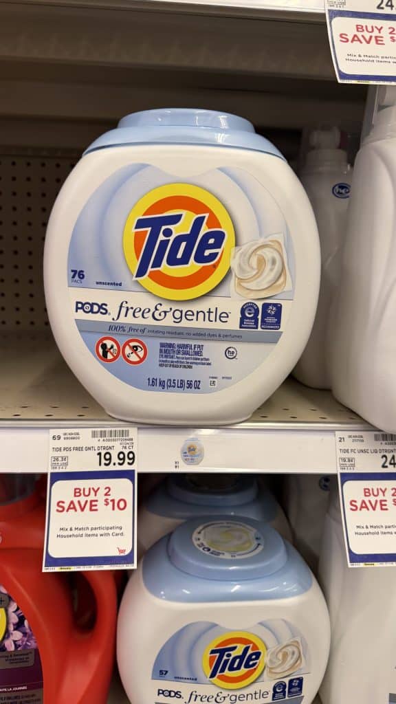 Tide Laundry Detergent Kroger shelf image