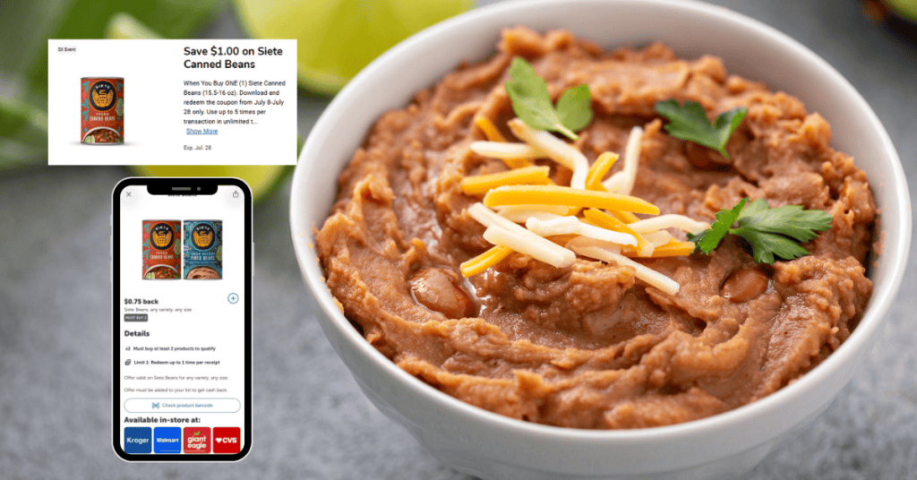 Siete Canned Beans Kroger Digital Coupon and Ibotta Rebate