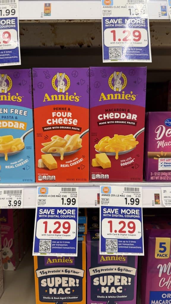 annies mac and cheese kroger shelf image (1)