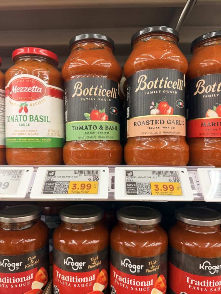 boticelli pasta sauce kroger shelf image (1)
