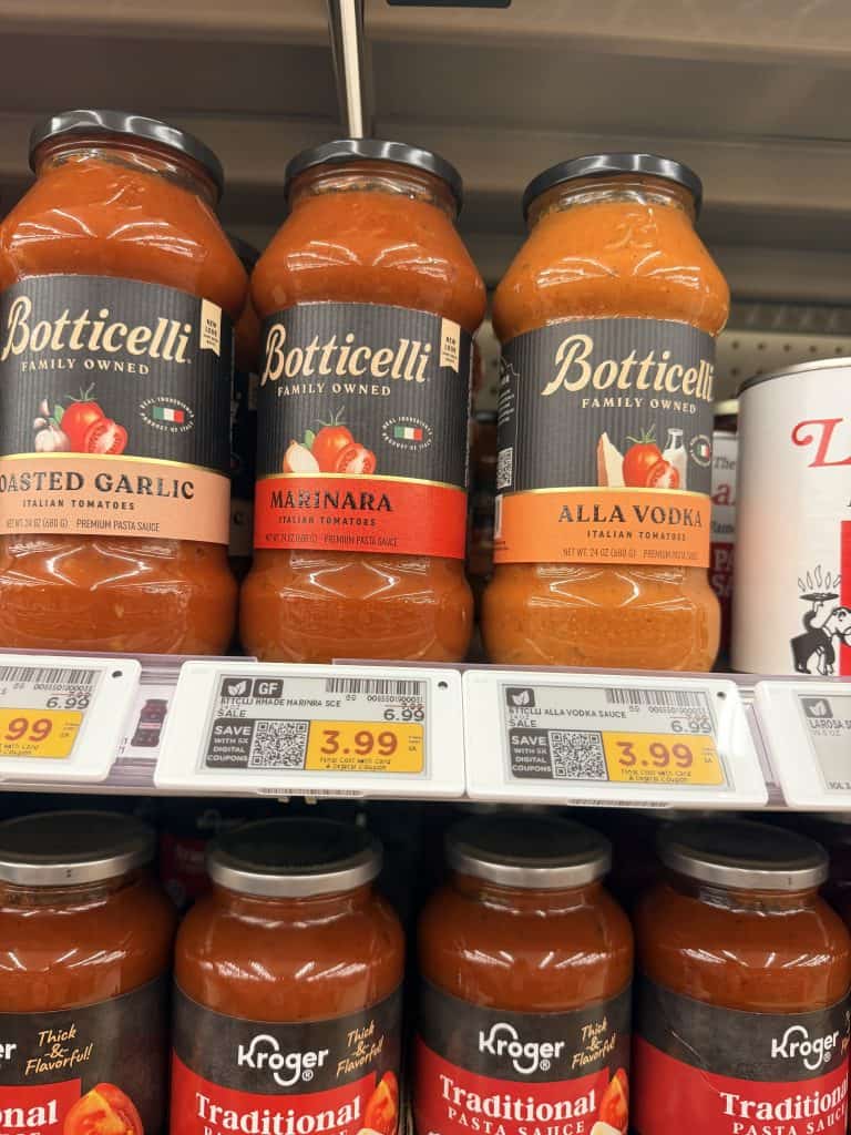 boticelli pasta sauce kroger shelf image (1)