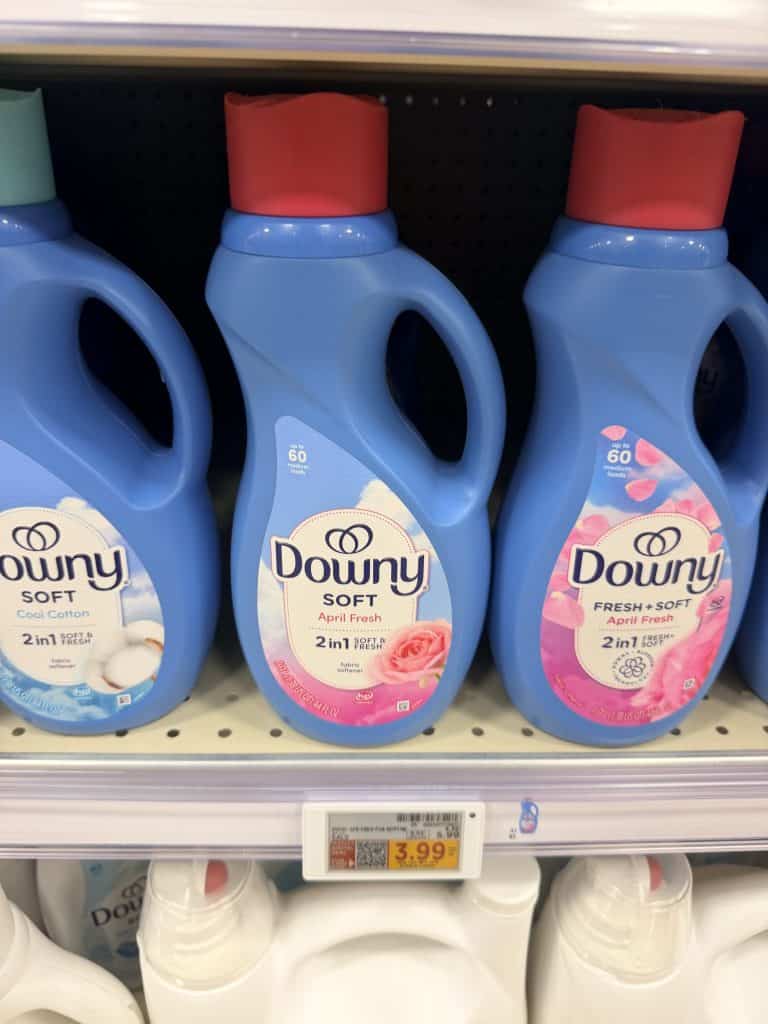 bounce, downy and gain kroger shelf image (1)