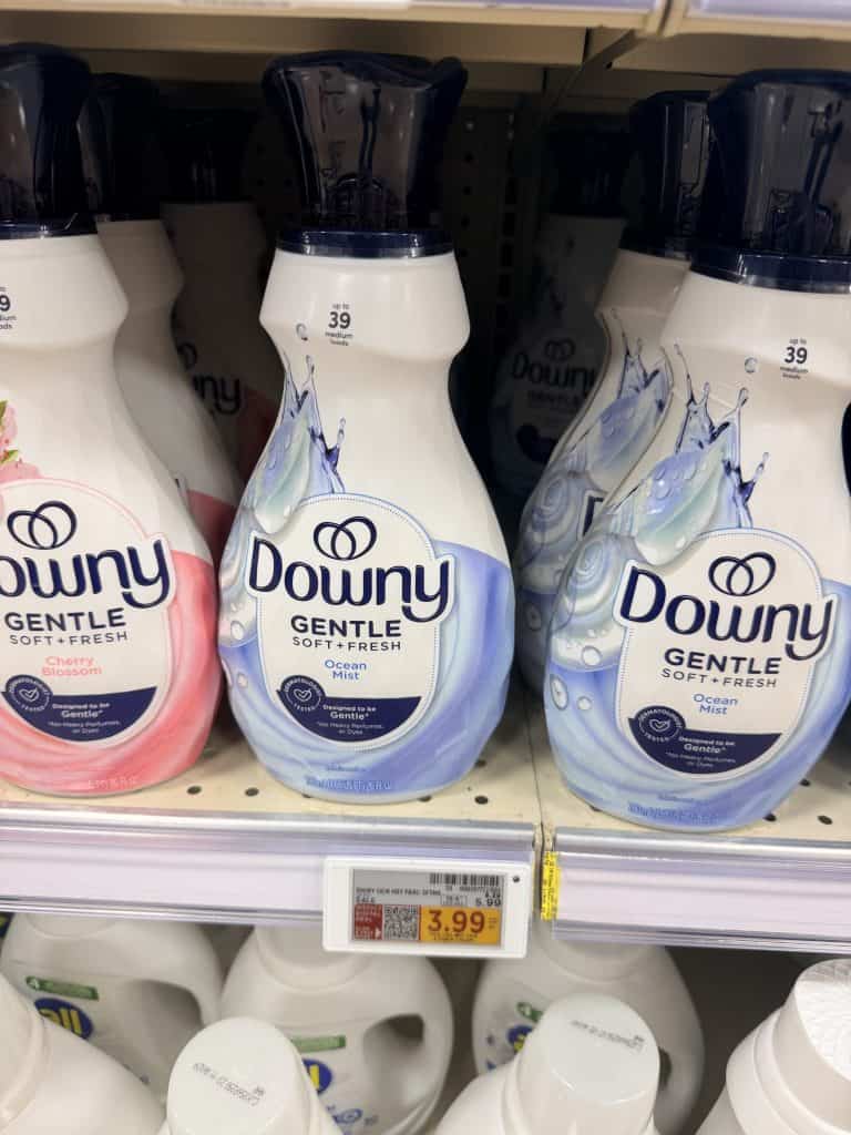 bounce, downy and gain kroger shelf image (1)