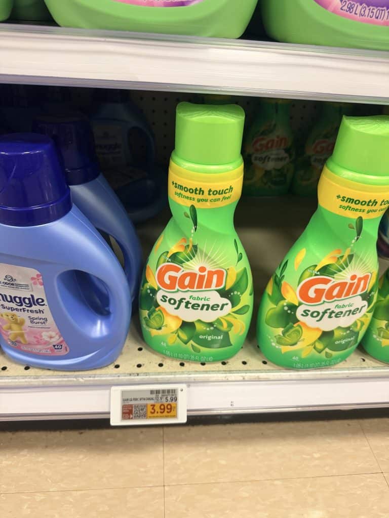 bounce, downy and gain kroger shelf image (1)