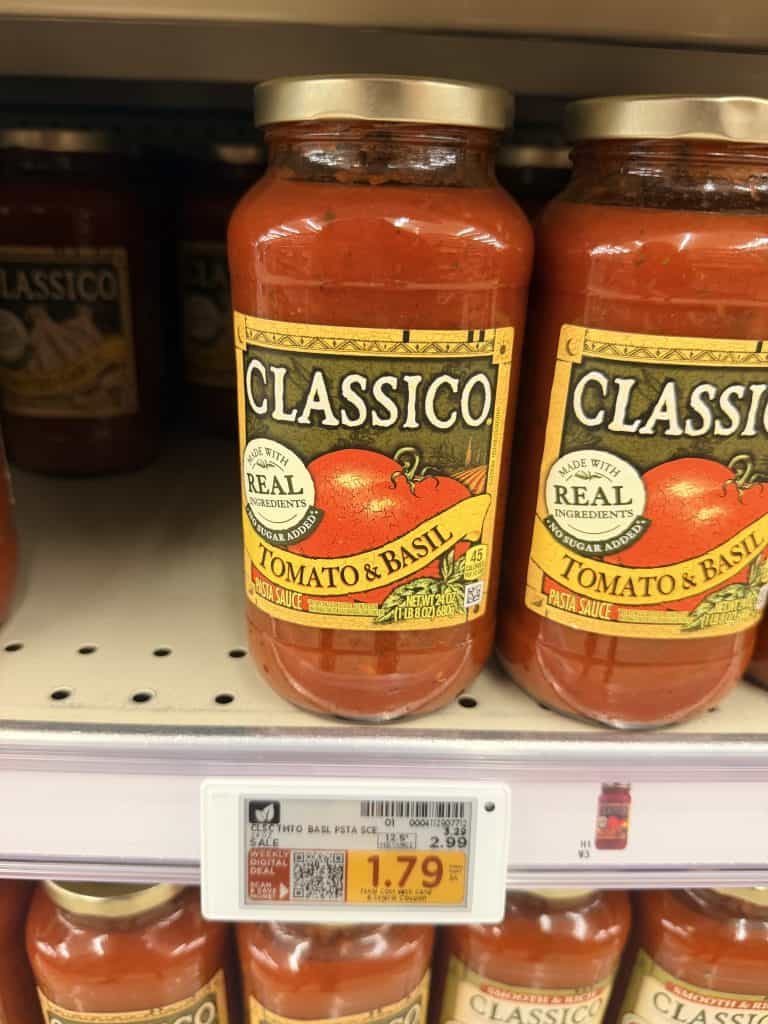 classico pasta sauce kroger shelf image (1)
