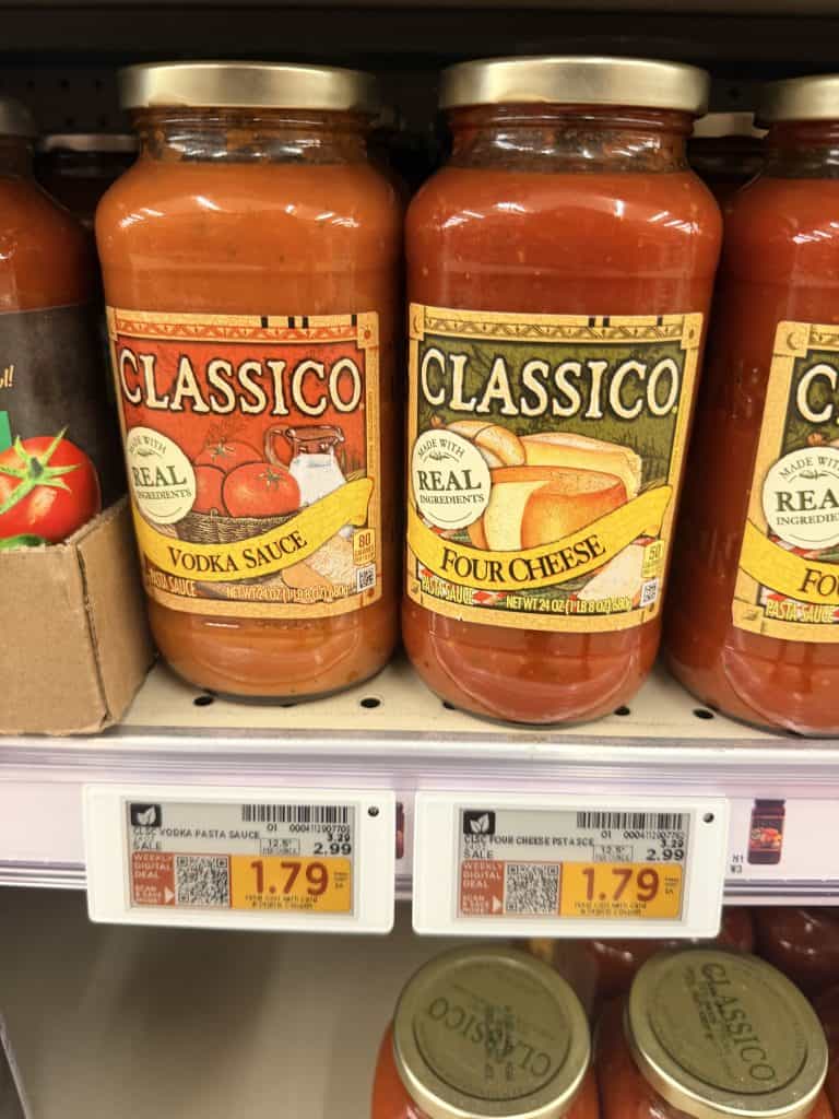 classico pasta sauce kroger shelf image (1)