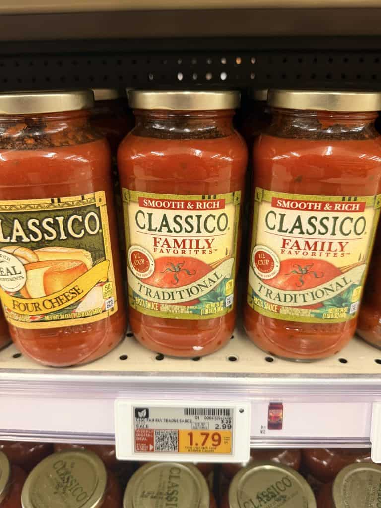 classico pasta sauce kroger shelf image (1)