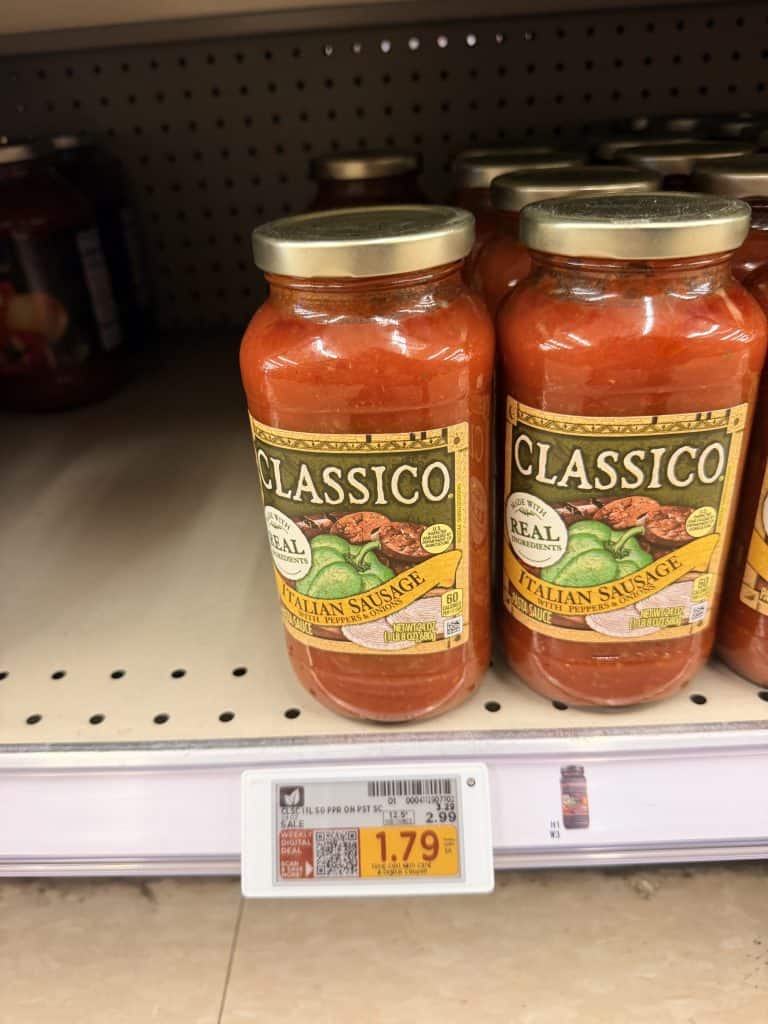 classico pasta sauce kroger shelf image (1)
