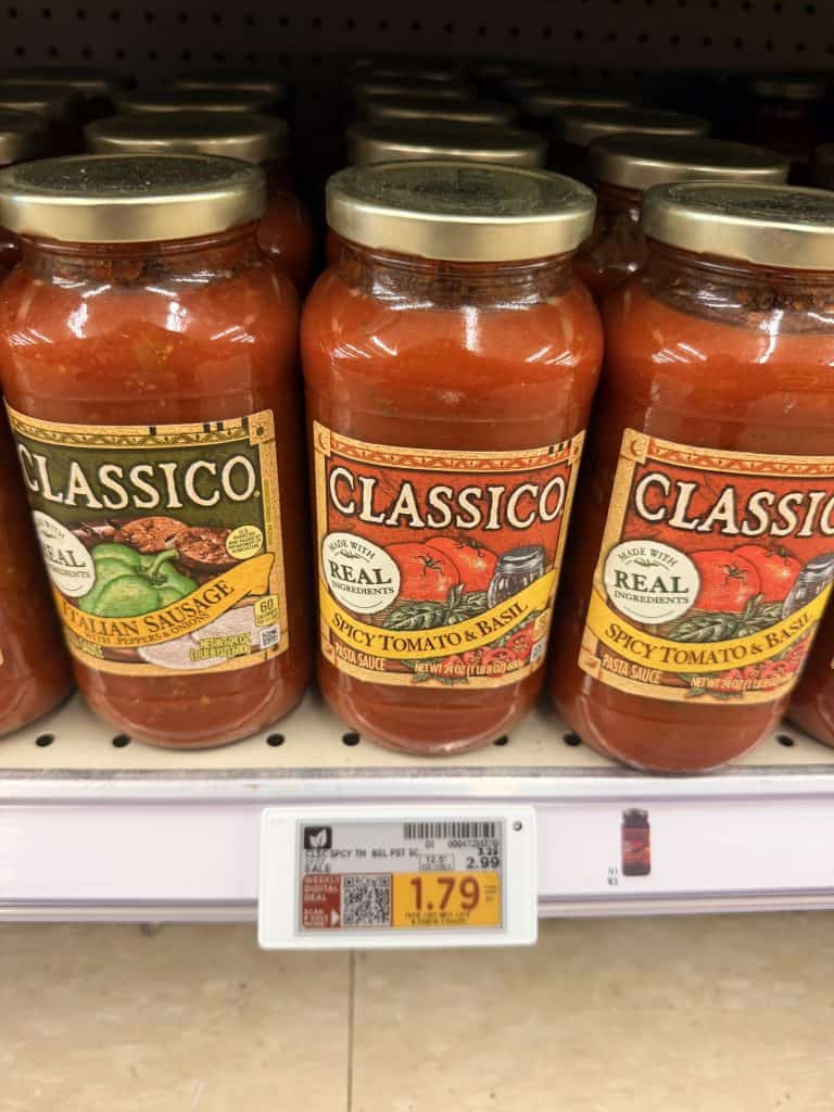 classico pasta sauce kroger shelf image (8)