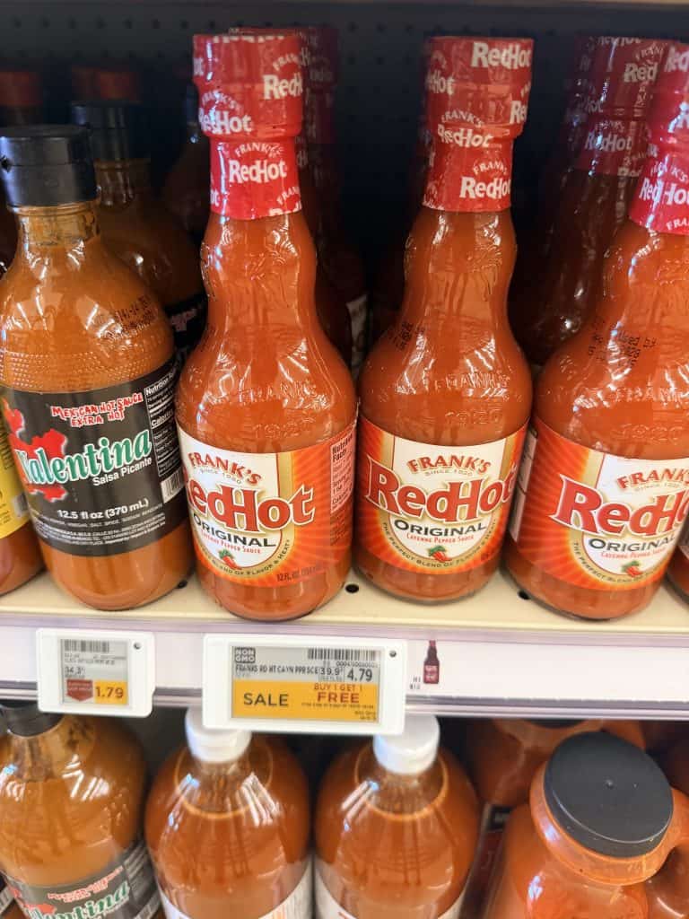 frank's redhot sauce kroger shelf image (1)