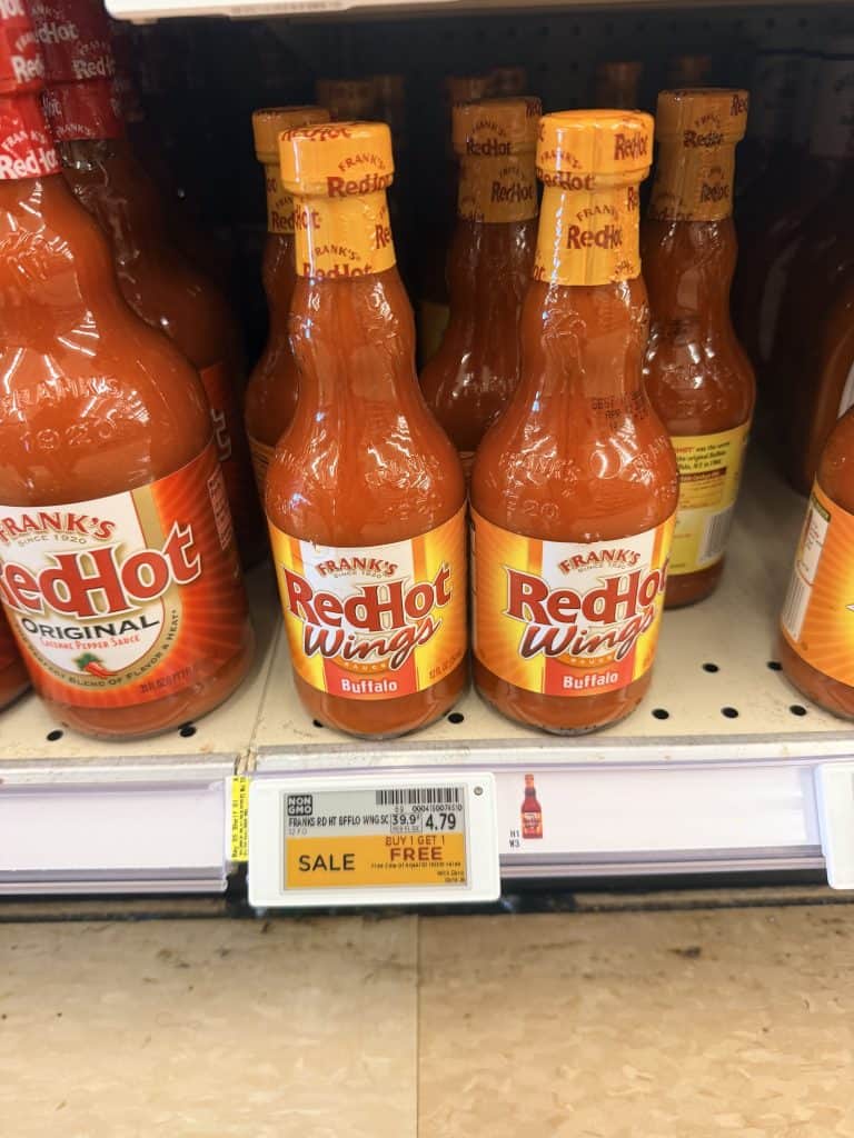 frank's redhot sauce kroger shelf image (1)